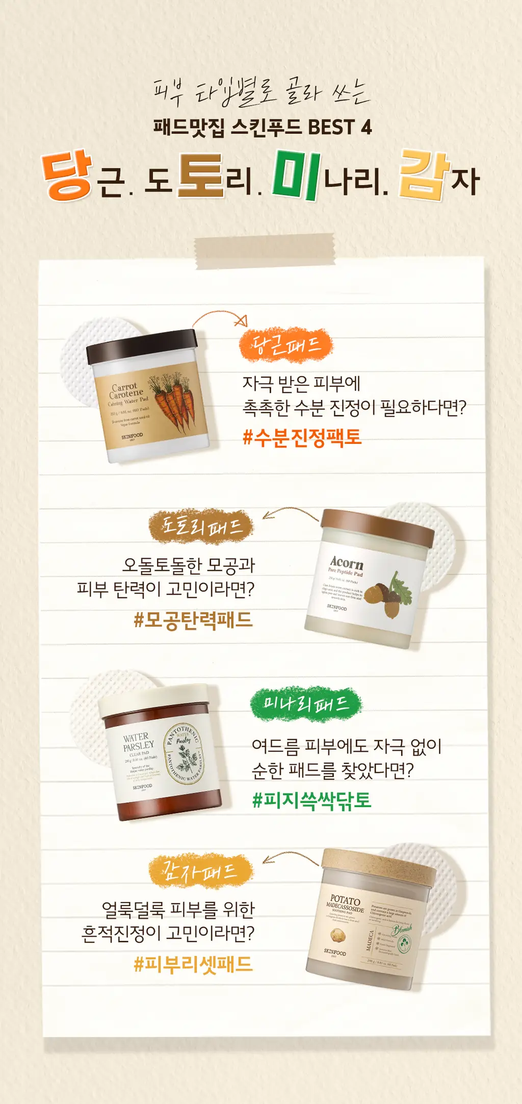 [열감진정] 스킨푸드 감자 마데카소사이드 수딩 패드 60매 상세페이지 28